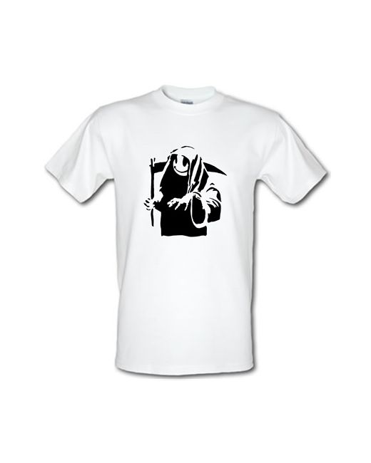 CharGrilled Banksy Grin Reaper male t-shirt.