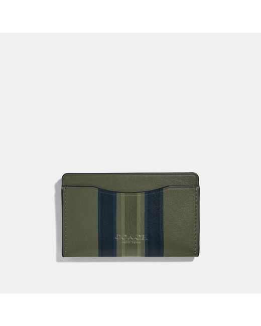 Coach Card Case With Painted Varsity Stripe