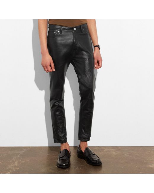 Coach Leather Jeans