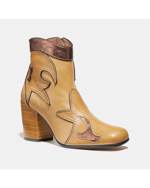 Coach Western Bootie With Burnish