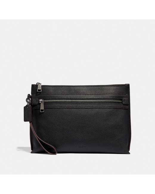 Coach Academy Pouch in Black