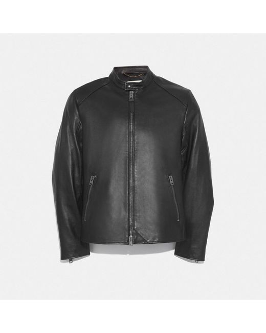 Coach Leather Racer Jacket in