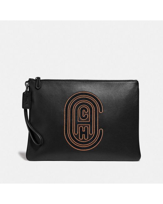 Coach Pouch 30 With Patch in Black