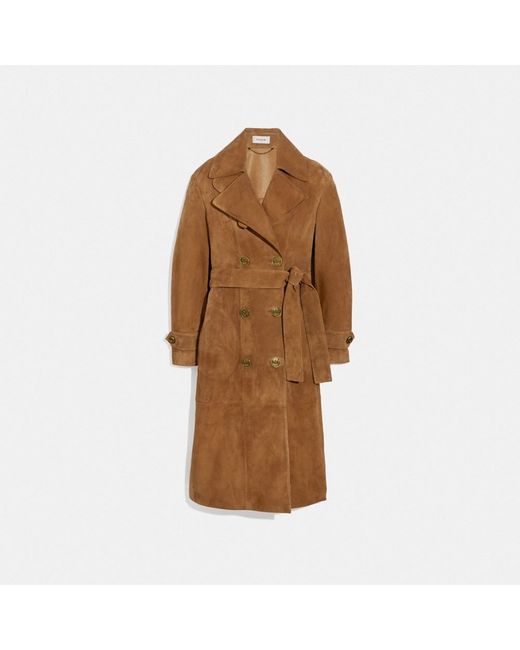 Coach Suede Trench Coat in