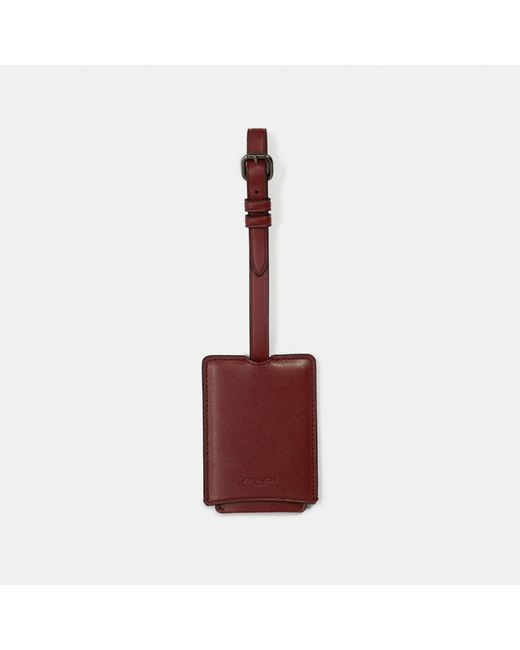 Coach Luggage Tag in Red