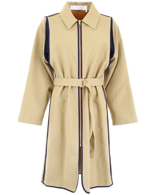 See by Chloé bicolor trench coat