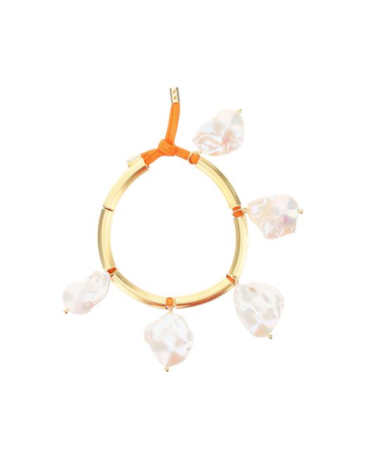 Timeless Pearly BRACELET WITH BAROQUE PEARLS Orange Gold White