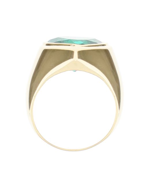 Timeless Pearly CRYSTAL HEART RING Gold Green