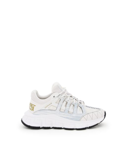 Versace TRIGRECA SNEAKERS White Gold Grey Technical Leather