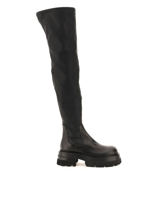 Versace OVER THE KNEE BOOTS Leather Faux leather