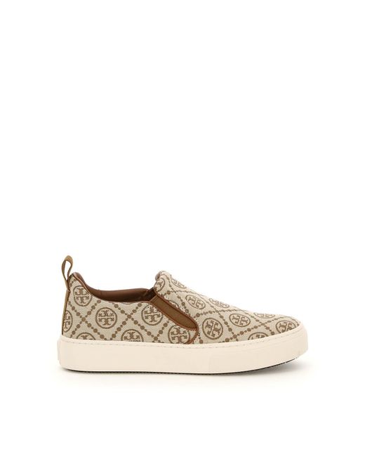 Tory Burch JACQUARD FABRIC SLIP-ON SNEAKERS Cotton Technical