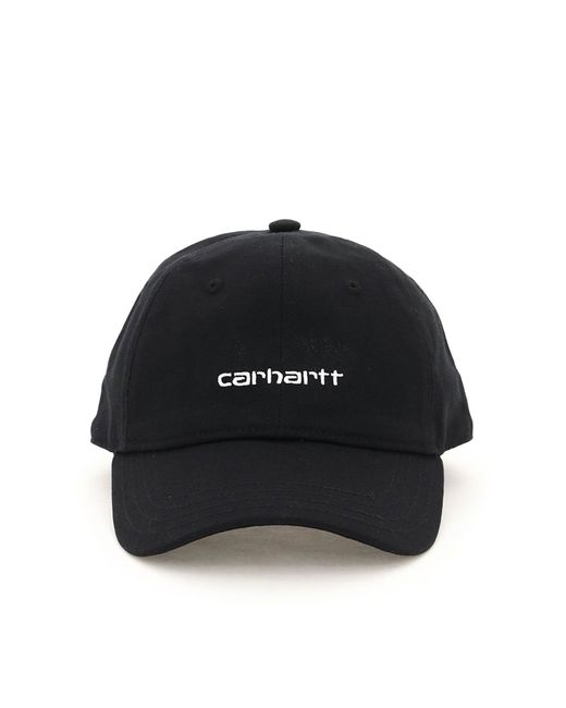 Carhartt Wip CANVAS SCRIPT BASEBALL CAP Black