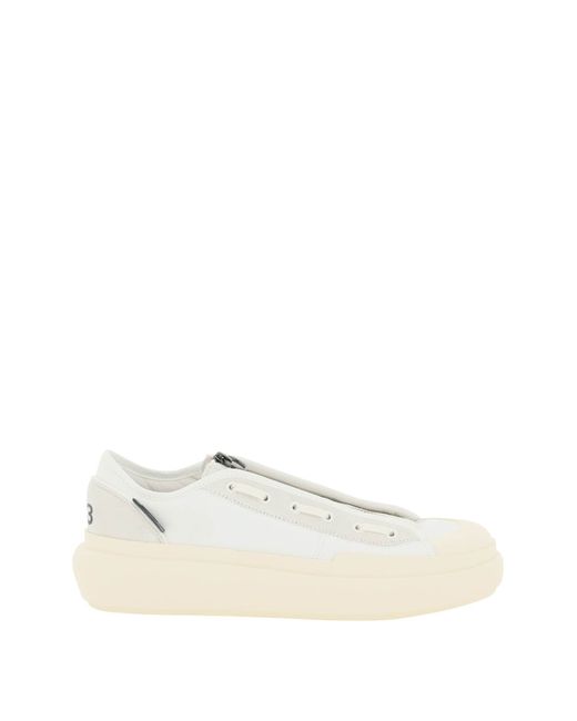 Y-3 AJATU COURT LOW SNEAKERS 55 White Leather Cotton