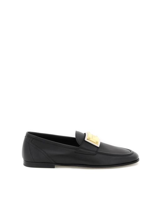 Dolce & Gabbana LOAFERS WITH MAXI PLAQUE