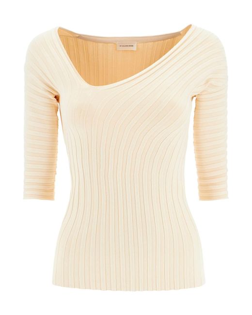 By Malene Birger Ivena Ribbed Top With Asymmetrical Neckline