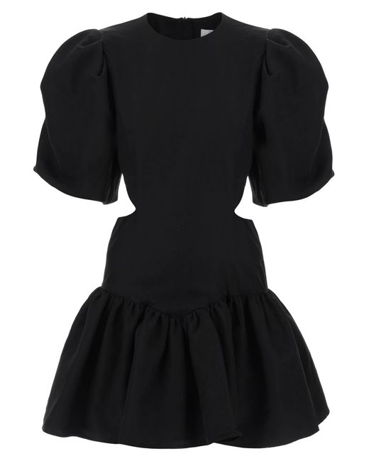 Msgm Mini Dress With Balloon Sleeves And Cut-Outs