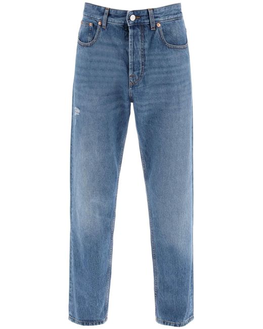 Valentino Garavani Tapered Jeans With Medium Wash