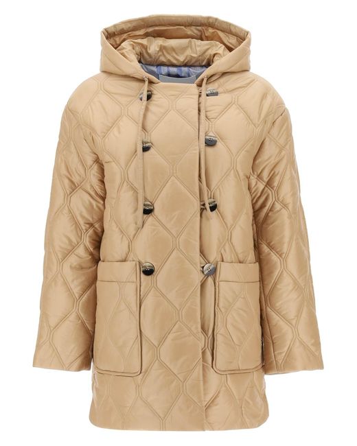 Ganni Hooded Quilted Jacket
