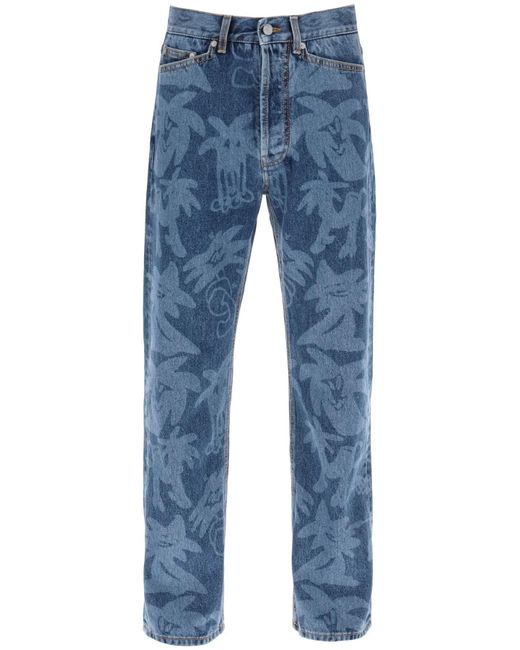 Palm Angels Palmity Allover Laser Jeans