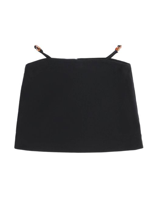Ganni Organic Mini Skirt With Cut-Out Details