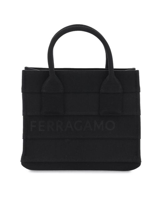 Ferragamo Lettering Logo Small Tote Bag