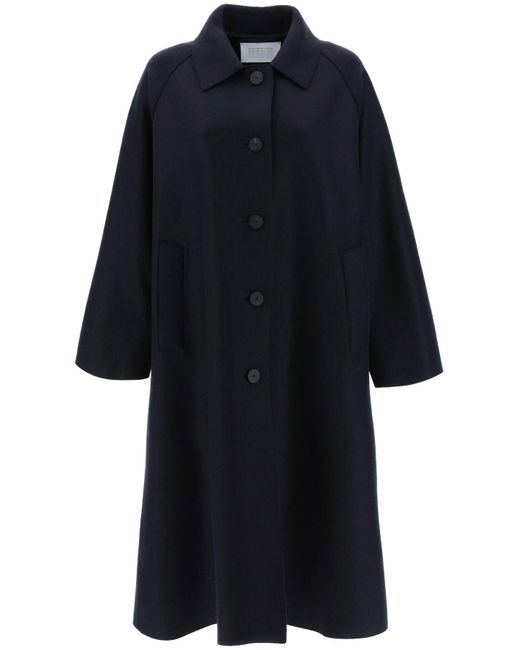 Harris Wharf London Balmacaan coat in pressed