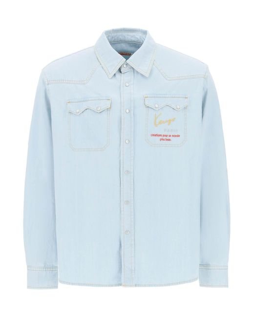 Kenzo Embroidered western shirt