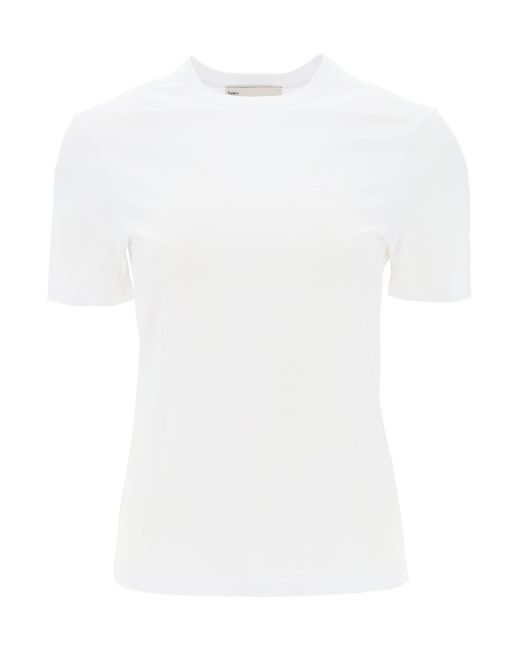 Tory Burch Regular T-shirt with embroidered logo