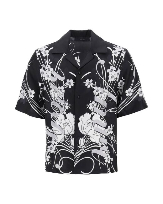 Amiri Bowling shirt with floral motif