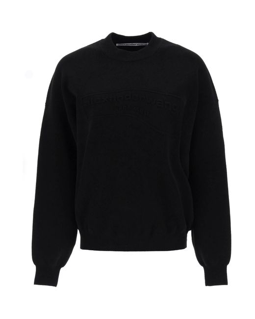 Alexander Wang Crew-neck sweater with embossed logo