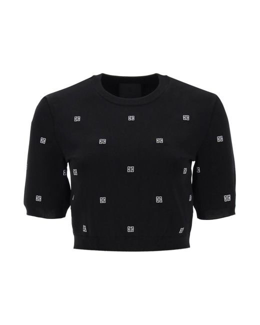 Givenchy Knitted Cropped Top With 4G Motif