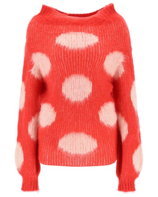 Marni Jacquard-knit sweater with polka dot motif