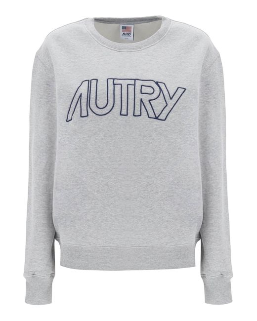 Autry Crew-neck sweatshirt with logo embroidery