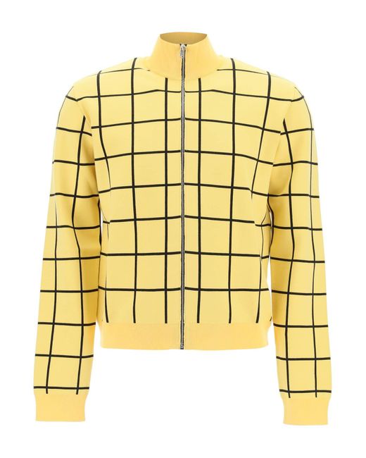 Marni Zip-up cardigan with check motif