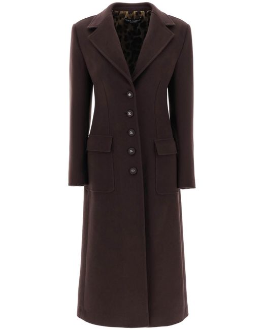 Dolce & Gabbana Shaped coat in wool and cashmere