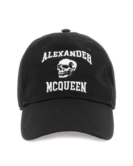 Alexander McQueen Embroidered logo baseball cap