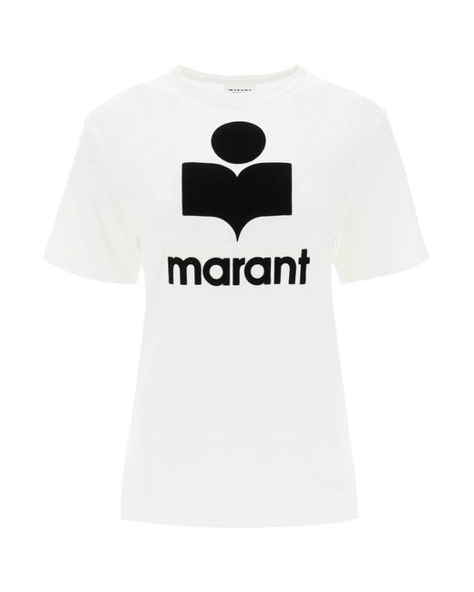 Marant Etoile Zewel T-shirt with flocked logo
