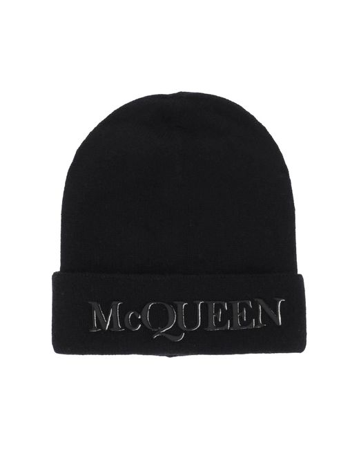 Alexander McQueen beanie with logo embroidery