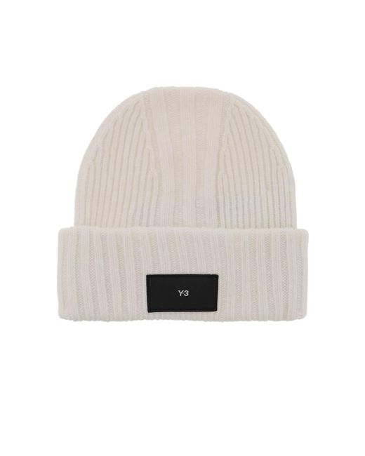 Y-3 Beanie hat ribbed with logo patch