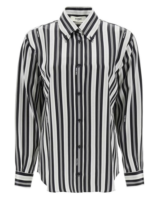 Fendi Striped satin shirt