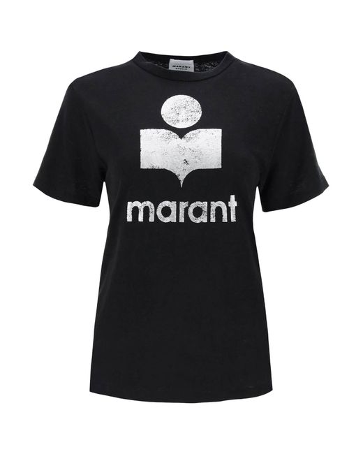 Marant Etoile Zewel T-shirt with metallic logo print