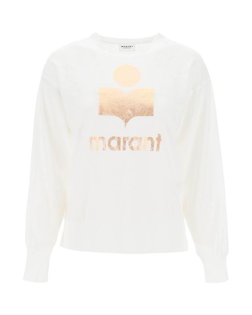 Marant Etoile Klowia T-shirt with metallic logo print