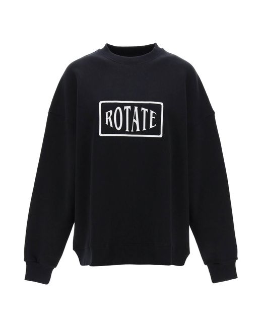 Rotate Crew-neck sweatshirt with logo embroidery