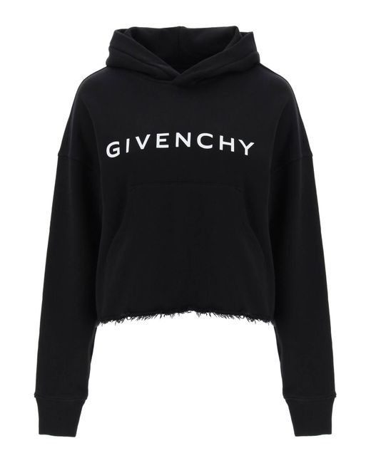 Givenchy Cropped hoodie with logo print