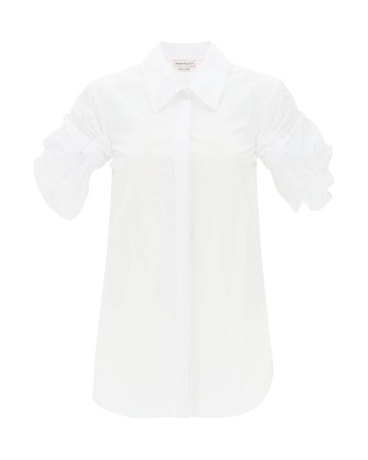 Alexander McQueen Shirt with knotted short sleeves