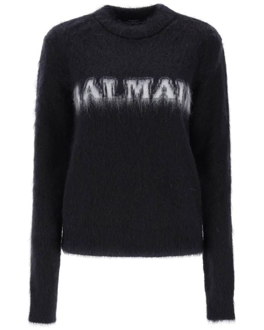 Balmain Brushed-yarn sweater with logo