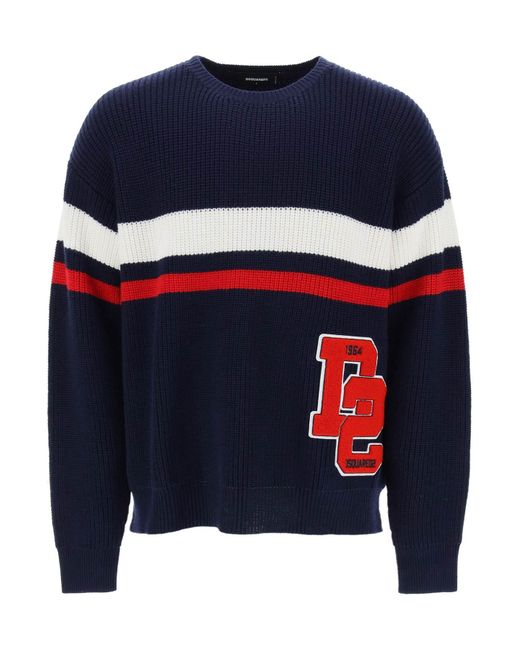 Dsquared2 sweater with varsity patch