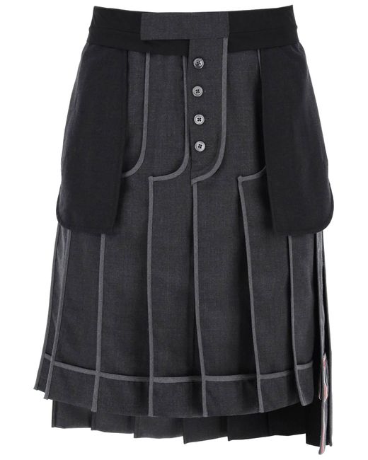Thom Browne Inside-out pleated skirt