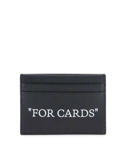 Off-White Bookish card holder with lettering