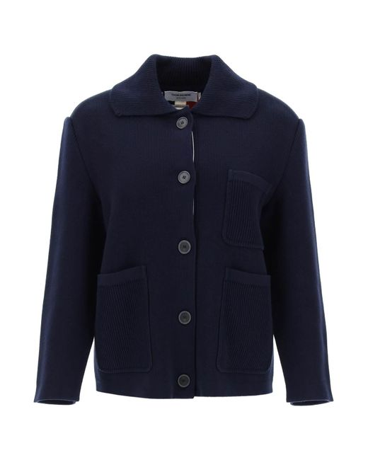Thom Browne Cotton-cashmere knit jacket